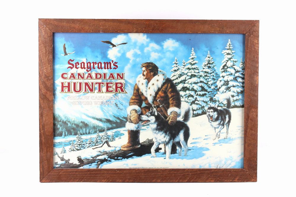 Appraisal: Seagram's Canadian Hunter Whiskey Advertisement For your consideration is this