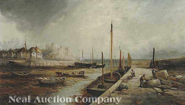 Appraisal: English School th c C H Strata at Dock oil