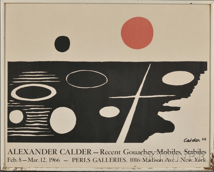 Appraisal: Alexander Calder American - Perls Galleries Exhibition Poster for Alexander