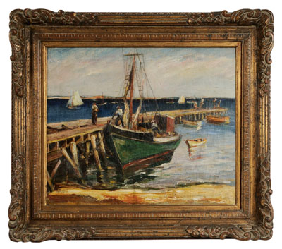 Appraisal: Attributed to Anthony Thieme Massachusetts California - Moored V