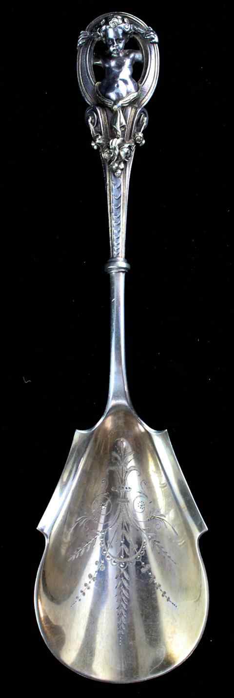 Appraisal: TIFFANY PARCEL-GILT AND SILVER SERVING SPOON marked on terminal Tiffany