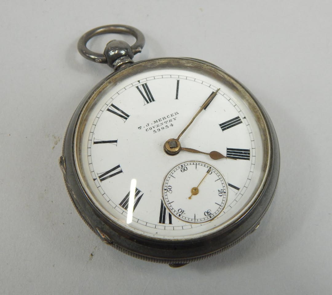 Appraisal: A late Victorian gentleman's silver open faced pocket watch the