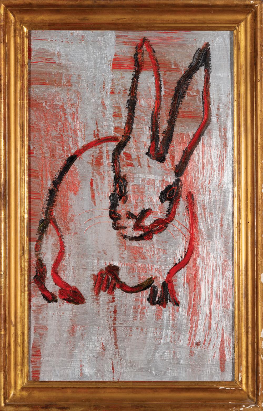 Appraisal: Hunt Slonem American Louisiana b Untitled Bunny oil on wood