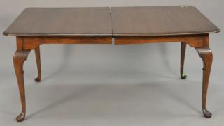 Appraisal: Custom oak dining table with two leaves ht top x