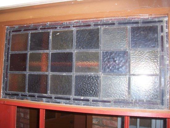 Appraisal: The Post Office fixtures to include three stained glass panels