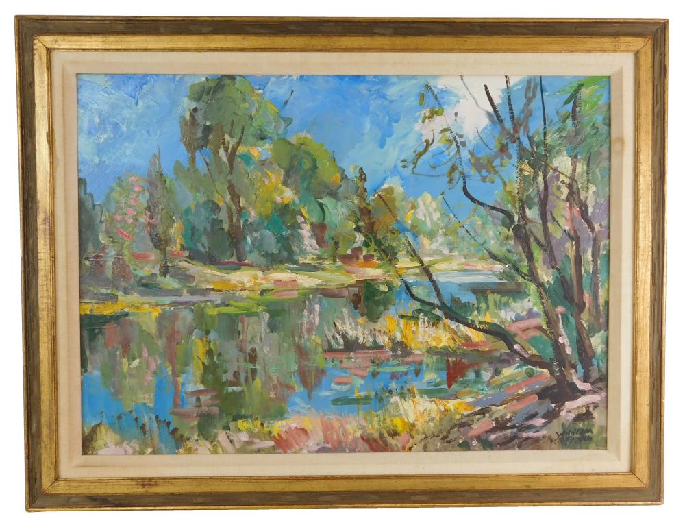 Appraisal: Wilhelm Kaufman Austria - oil with palette knife on board