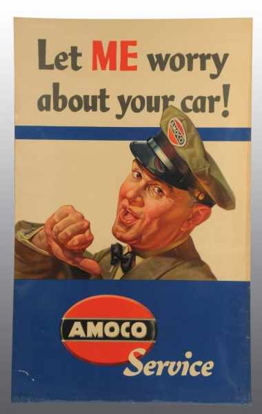 Appraisal: Amoco Service Poster Description s Entitled Let me worry about