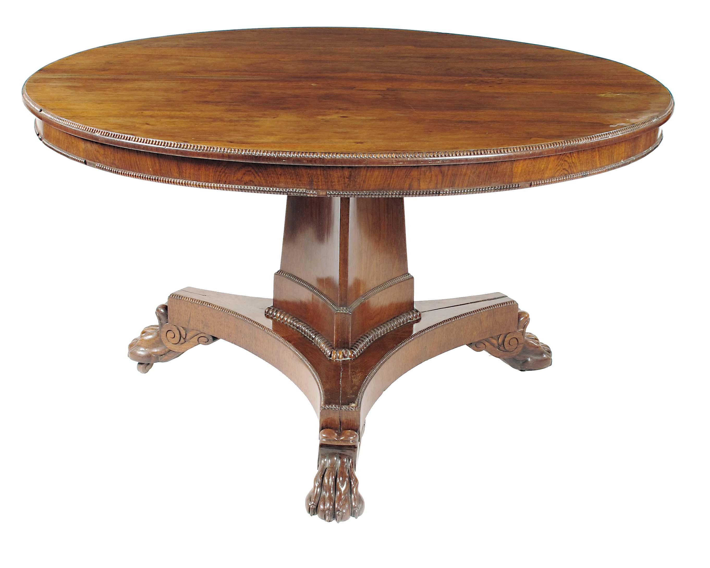 Appraisal: An early Victorian rosewood centre table