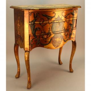 Appraisal: Antique Italian polychromed drawer commode Antique Italian polychromed drawer commode