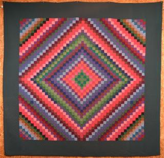 Appraisal: Vintage Amish Sunshine and Shadow Quilt Vintage Lancaster County Amish