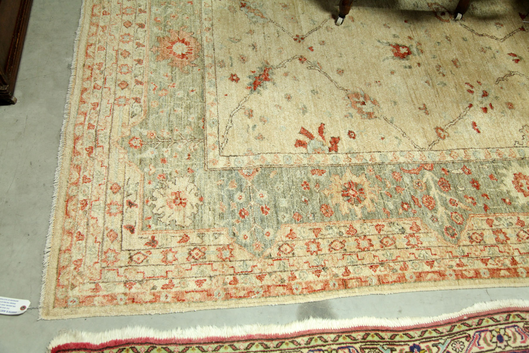 Appraisal: ROOMSIZE ORIENTAL STYLE RUG Asian first half th century Cream