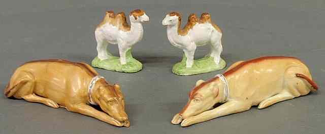 Appraisal: Group of th c Staffordshire- pair of dromedary camels h