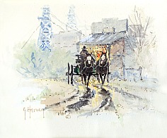 Appraisal: G Harvey To Boone in Friendshipwatercolor on paper x sight