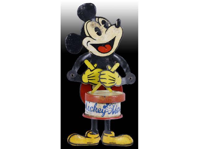 Appraisal: Nifty Walt Disney Mickey Mouse Drummer Toy Description Marked DRGM