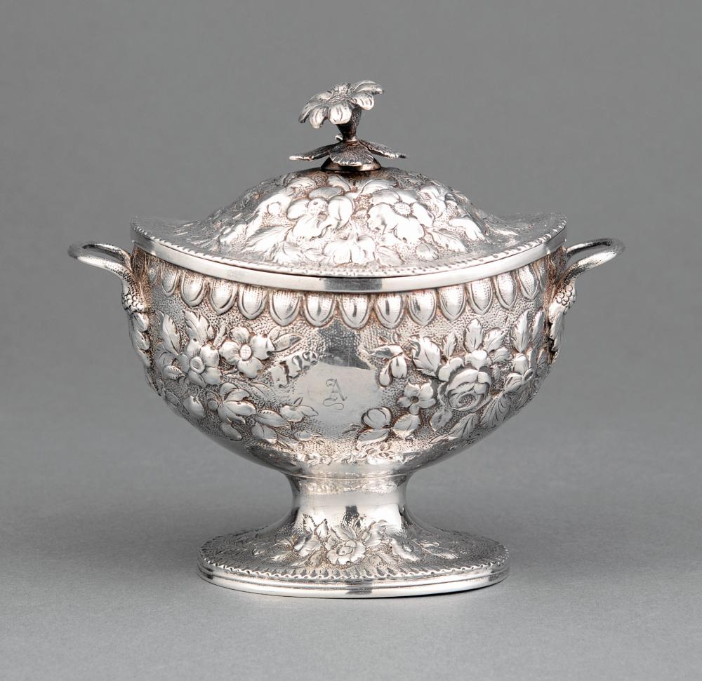 Appraisal: S Kirk Sons Coin Silver Repouss Covered Sugar Bowl oz