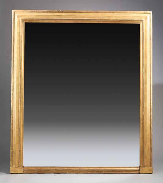 Appraisal: An American Carved and Gilded Overmantel Mirror faceted and molded