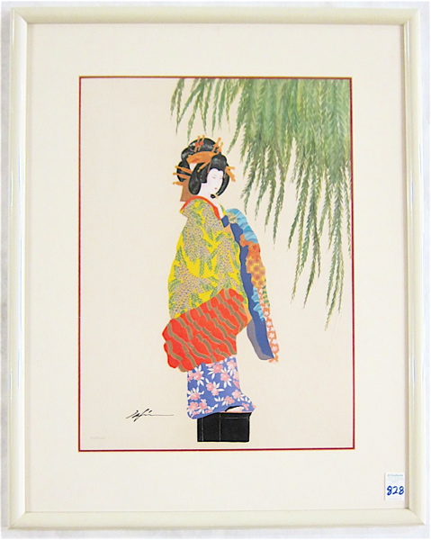 Appraisal: HISASHI OTSUKA SERIGRAPH ON SILK Japan Hawaii born Spring Enchantment