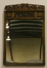 Appraisal: A carved mirror cm x cm