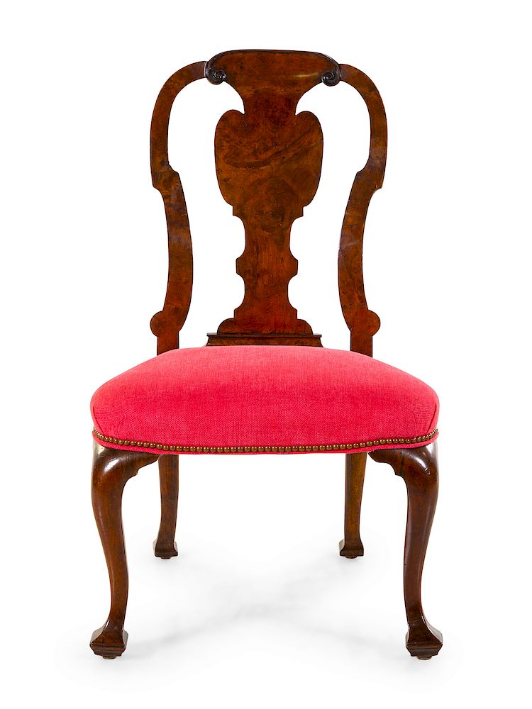 Appraisal: A George I Walnut Side Chair A George I Walnut