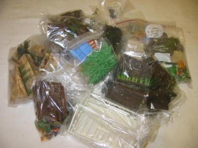 Appraisal: A quantity of Britains plastic floral garden including greenhouse pond