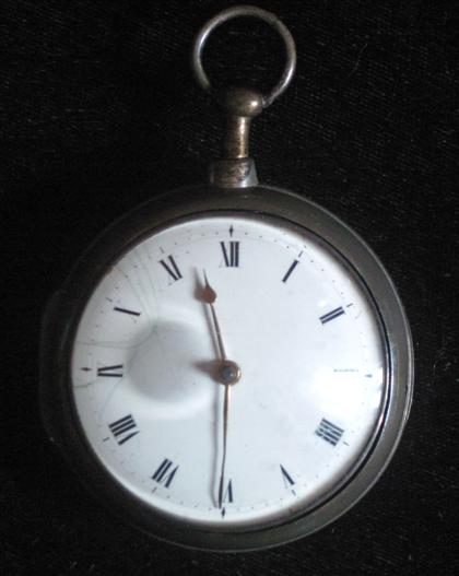 Appraisal: Irish silver pear case open face pocket watchm george dublin