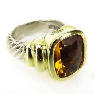 Appraisal: David Yurman Noblesse Cushion Cut Citrine Karat Yellow Gold and