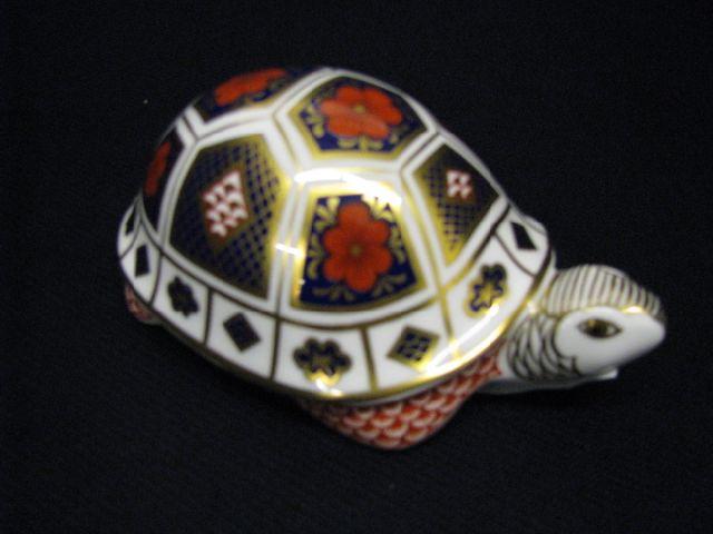 Appraisal: Royal Crown Derby Imari Porcelain Turtle Figurine long