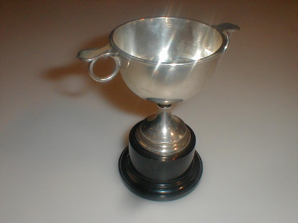 Appraisal: A silver trophy - no inscription Birmingham assay