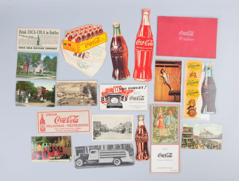 Appraisal: Lot Of Assorted Coca -Cola Paper Items s s blotters