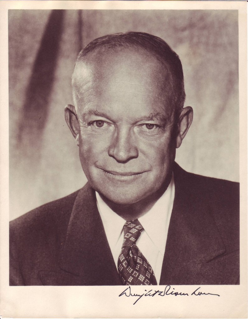 Appraisal: EISENHOWER DWIGHT D Photograph Signed bust portrait showing him looking