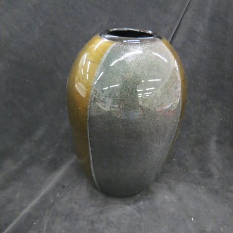 Appraisal: Art Glass Vase signed silver gold fleck design excellent