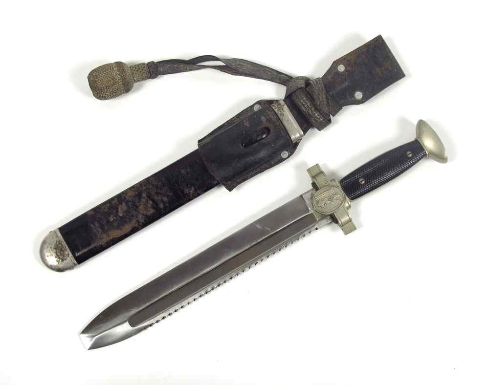 Appraisal: WWII GERMAN RED CROSS DAGGER SCABBARD Nice '' blade simply