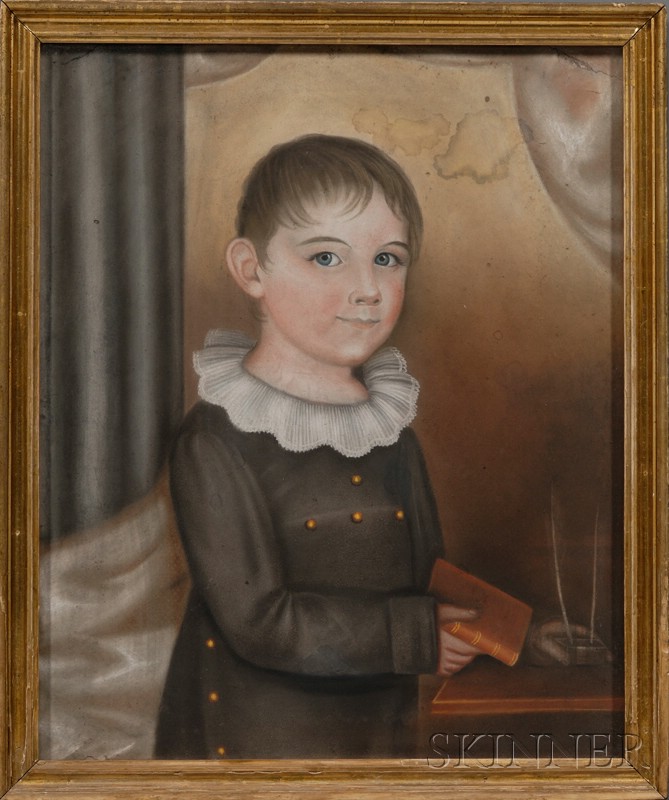 Appraisal: Robert Deacon Peckham American - Portrait of a Boy Holding