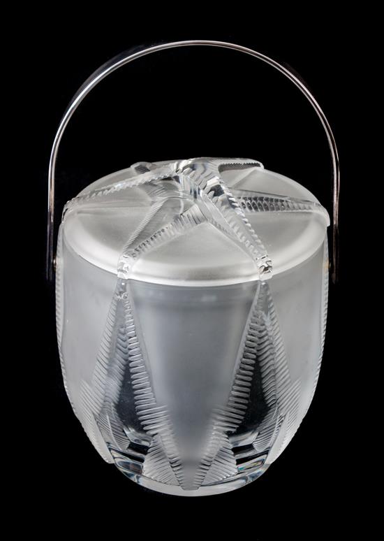 Appraisal: Sale Lot A Lalique Molded and Frosted Glass Isothermic Ice