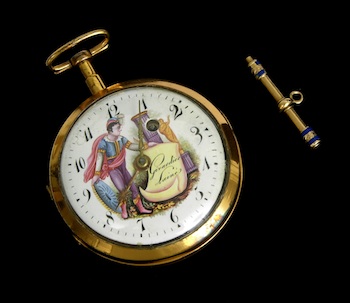 Appraisal: A Swiss Gold Pocket Watch by Girardier Laine ca -