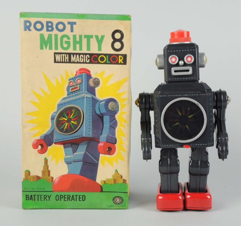 Appraisal: Japanese Tin Litho Mighty Robot O B Battery - operated