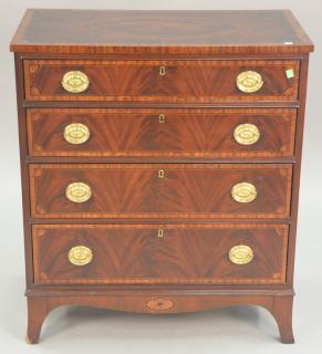 Appraisal: Baker Federal style inlaid chest ht in wd in dp