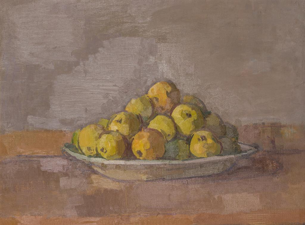 Appraisal: TREVOR FELCEY British Apples oil on canvas titled and dated