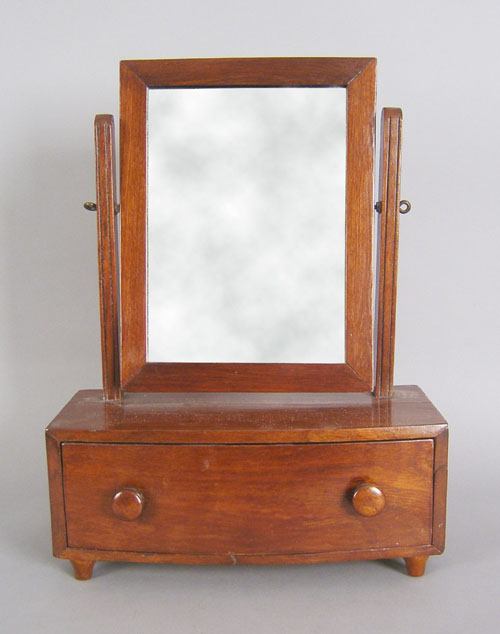 Appraisal: Sheraton style mahogany shaving mirror ca x