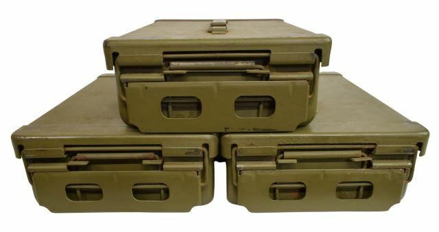 Appraisal: lot of Military steel boxes similar to Vietnam use mm