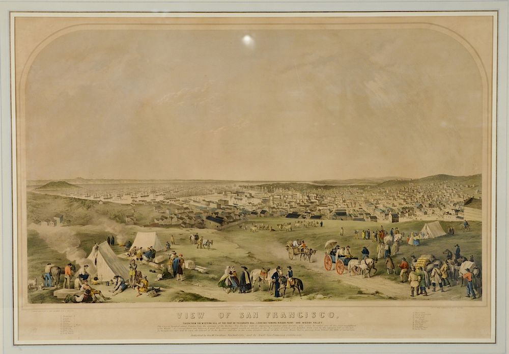 Appraisal: After Henry Bainbridge Geo W Calsilear hand colored lithograph View