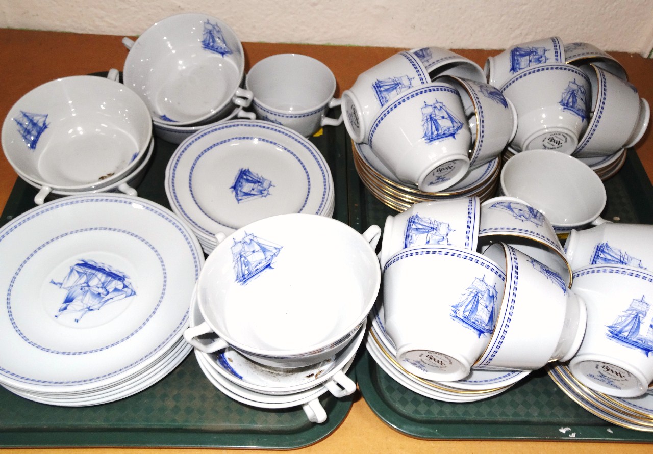 Appraisal: Various Spode Trade Winds Blue W pattern tea ware comprising