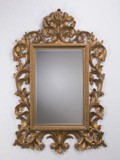 Appraisal: Baroque Revival gilt wood beveled mirror h Baroque Revival gilt