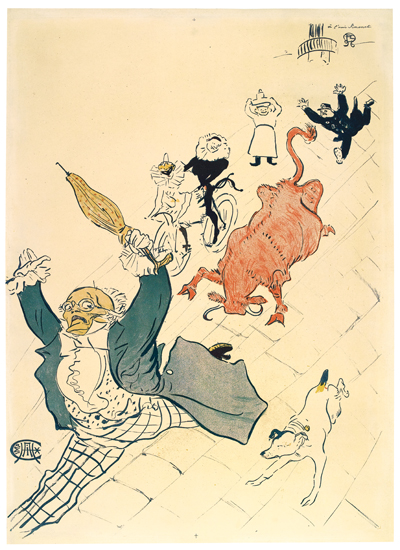 Appraisal: HENRI TOULOUSE-LAUTREC La Vache Enrag e Color lithograph on Japan