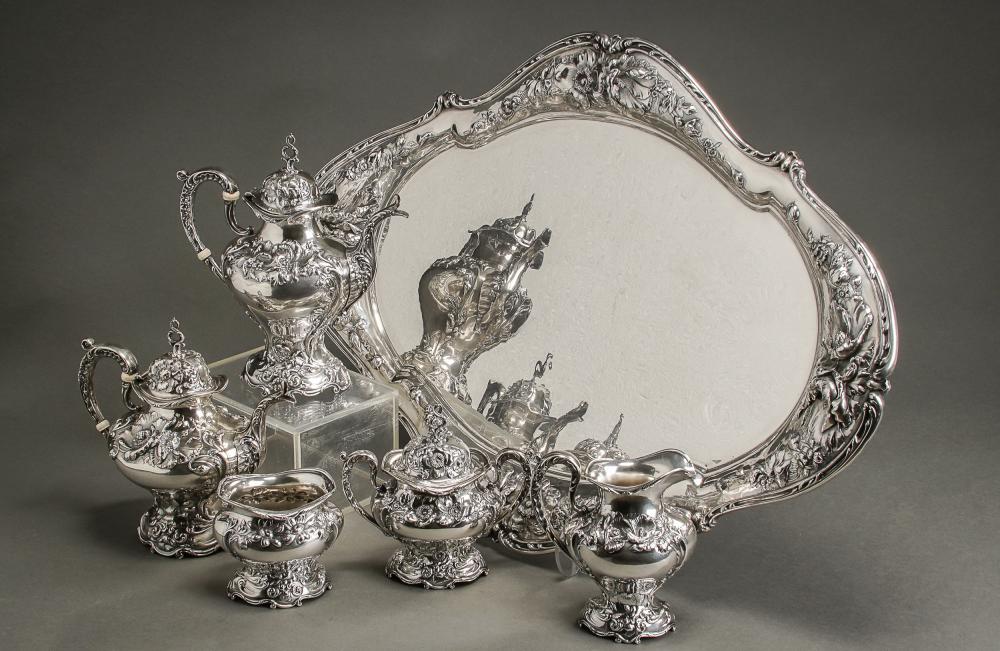 Appraisal: REED BARTON ART NOUVEAU STERLING FIVE-PIECE COFFEE AND TEA SERVICE