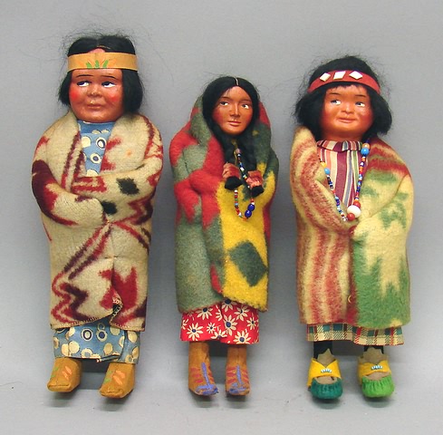 Appraisal: Lot of Skookum dolls and All are female Have leather