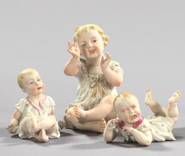 Appraisal: Group of Three Porcelain Babies first quarter th century consisting