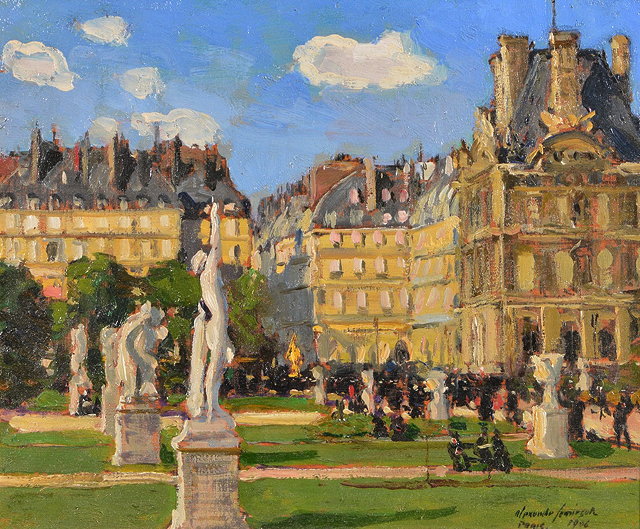 Appraisal: ALEXANDER JAMIESON - The white statue corner of the Tuilleries