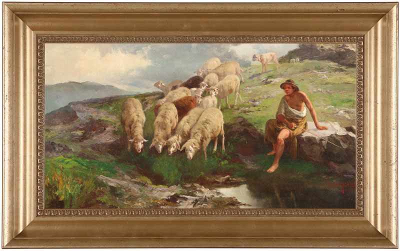 Appraisal: John E Califano - Van Nuys CA Shepherd Tending to