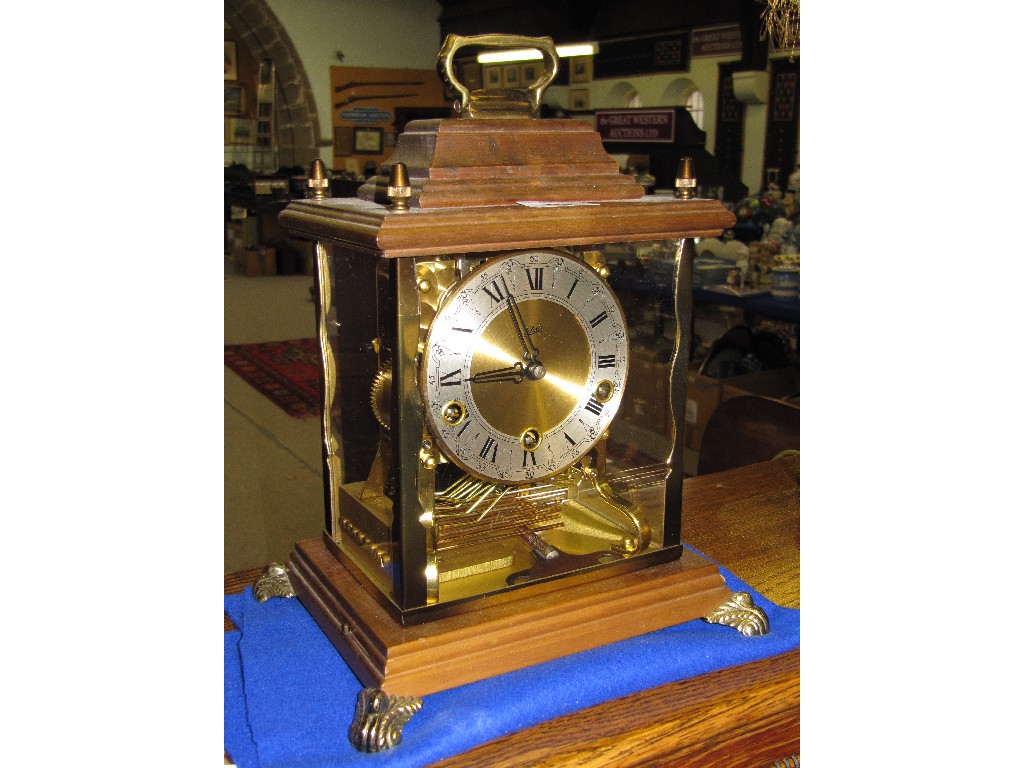 Appraisal: Reproduction four glass mantle clock